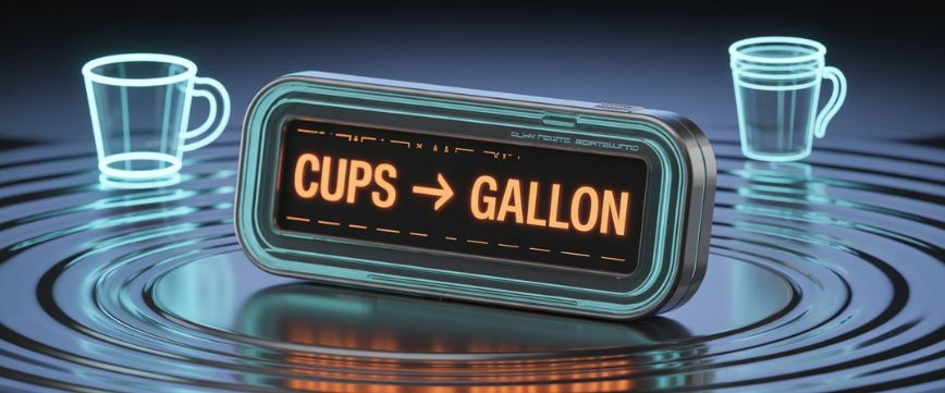 Cups To Gallon Unit Conversion Online Chart 