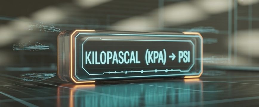 Kilopascal (Kpa) to Psi (pound per square inch) Pressure conversion formula, chart