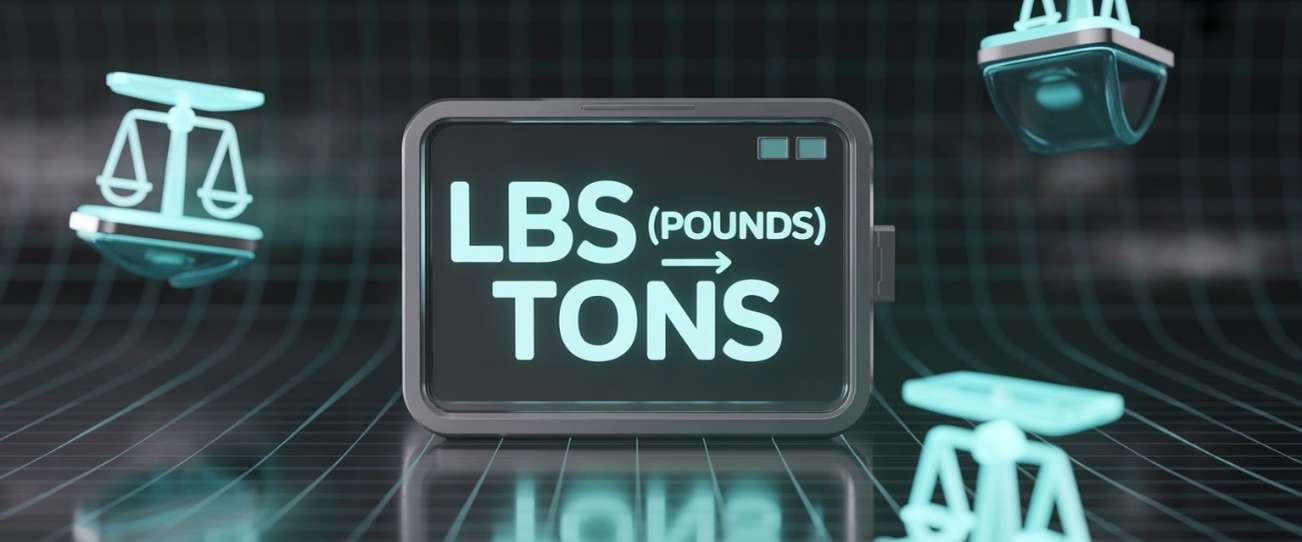 Lbs(Pounds) to Tons  Online Unit Conversion Table Chart