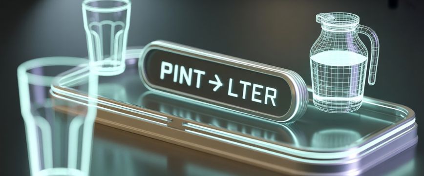 Pint to Liter online unit conversion formula chart, table